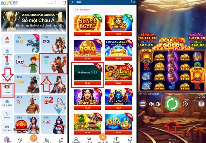 Hướng dẫn cách vào chơi game nổ hũ uy tín nhất hiện nay tại KU11 net